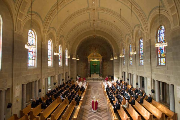 The Chapel of St. Mary’s Seminary and University is dedicated to Mary’s Presentation in the Temple, the patronal feast of the Society of St. Sulpice.