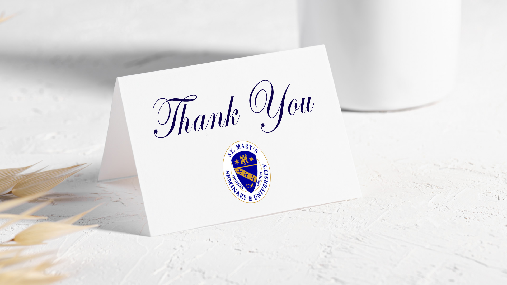 A Thank You card from St. Mary's