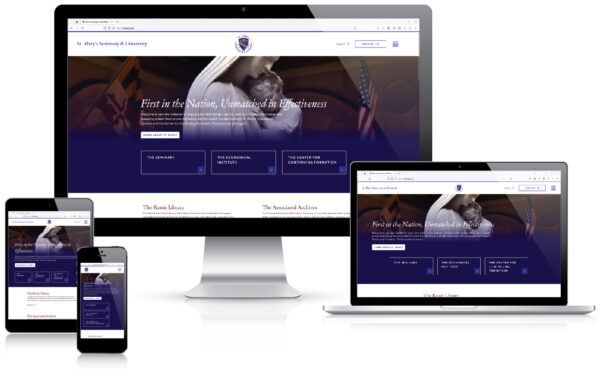 website displayed in different size screens/browser widths