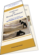 picture of the brochure for "Conference for Recently Ordained"